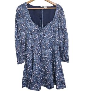 J Crew Liberty Fabric Floral Sweetheart Smocked Back Mini Dress Short Dress Sz 8